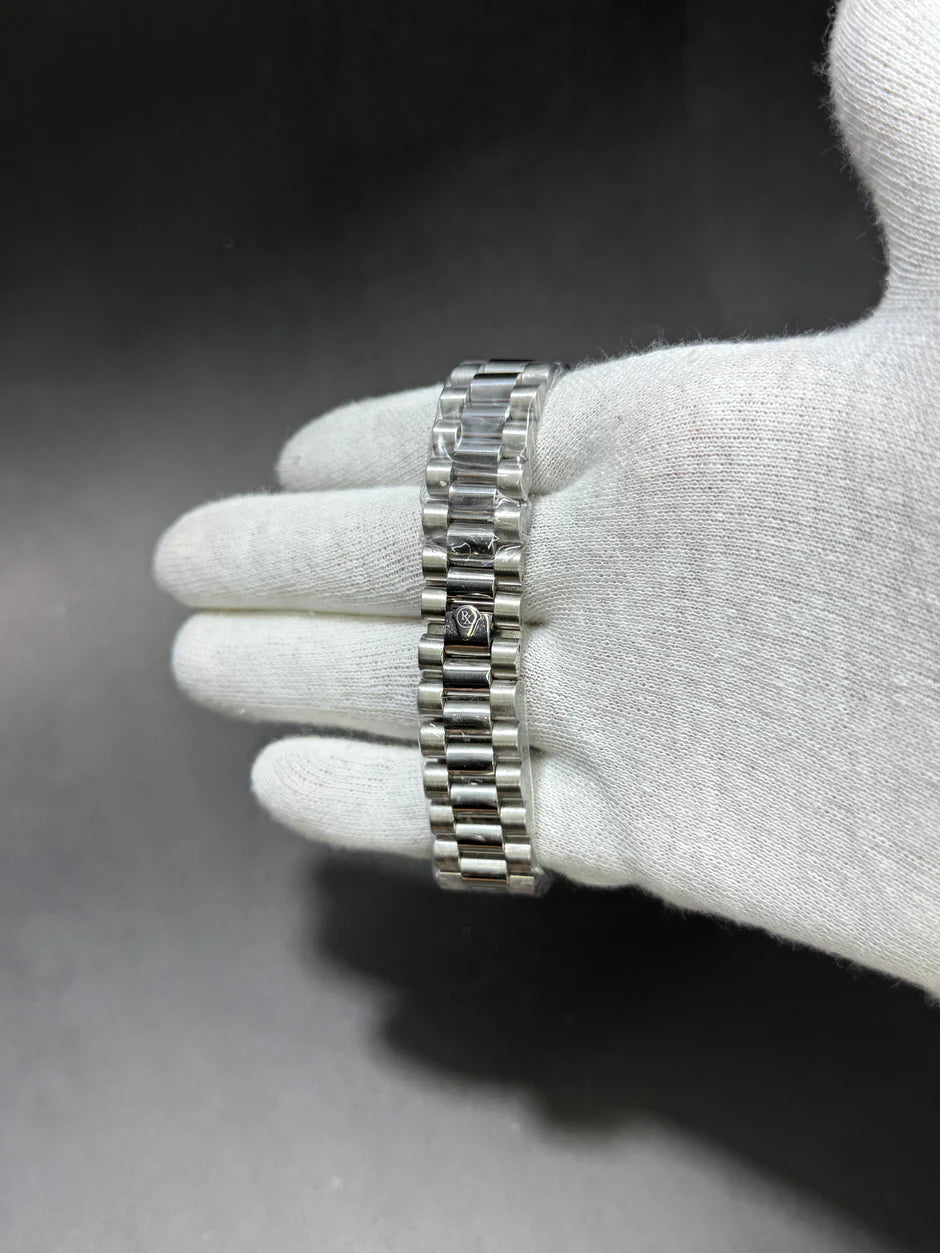 Rolex Oyster Perpetual Silver with Black Dial