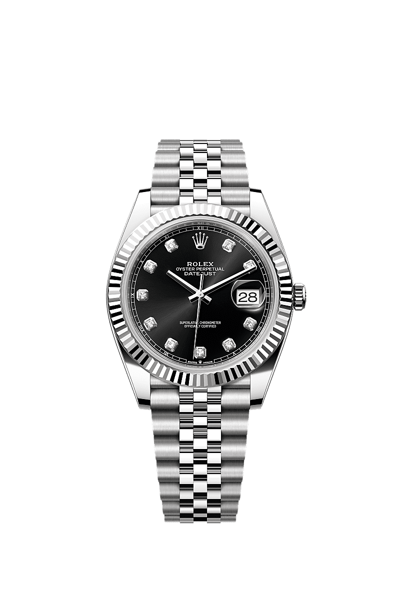 Rolex Oyster Perpetual Silver with Black Dial