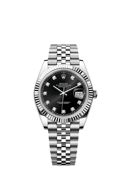 Rolex Oyster Perpetual Silver with Black Dial