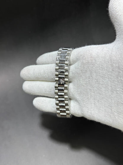 Rolex Oyster Perpetual Silver with Black Dial