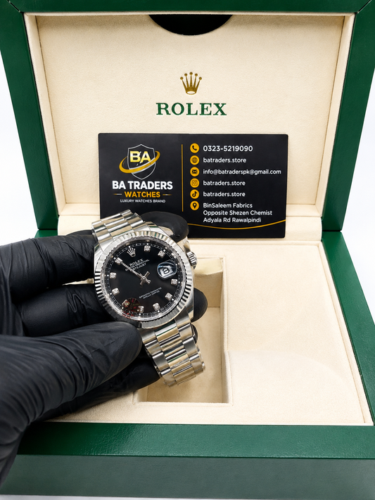 Rolex Oyster Perpetual Date Just - Silver with Black DiaL