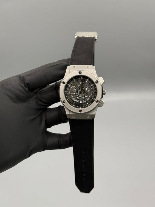 HB Chrono Style Leather Strap