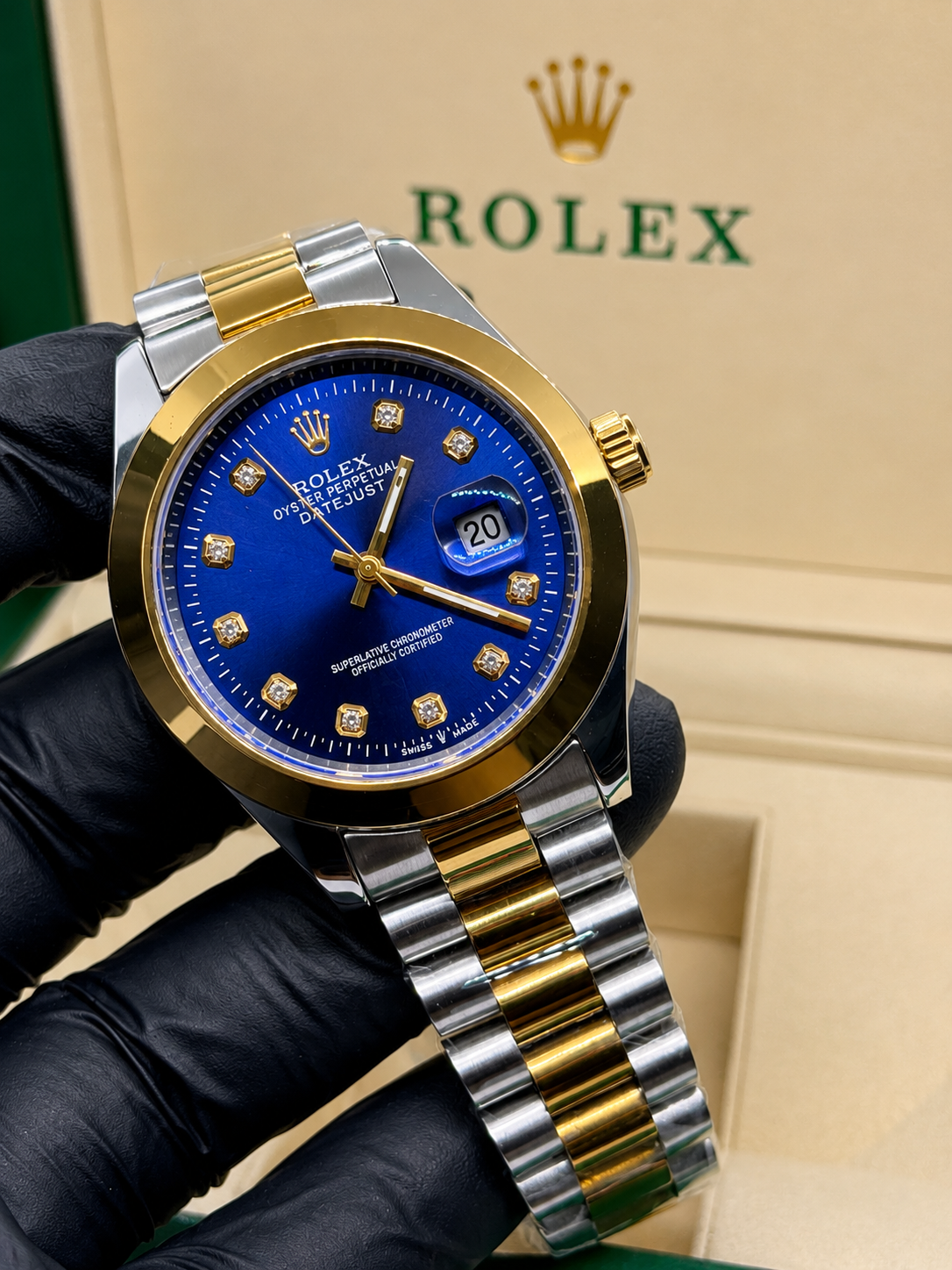 Rolex Oyster Perpetual True Tone Blue Dial