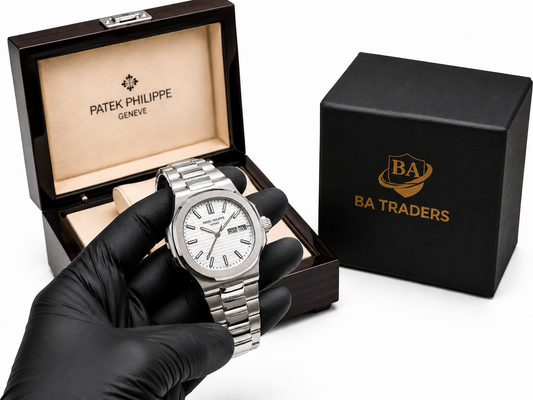 Patek Philippe Geneve Silver with White Dial - Date Just