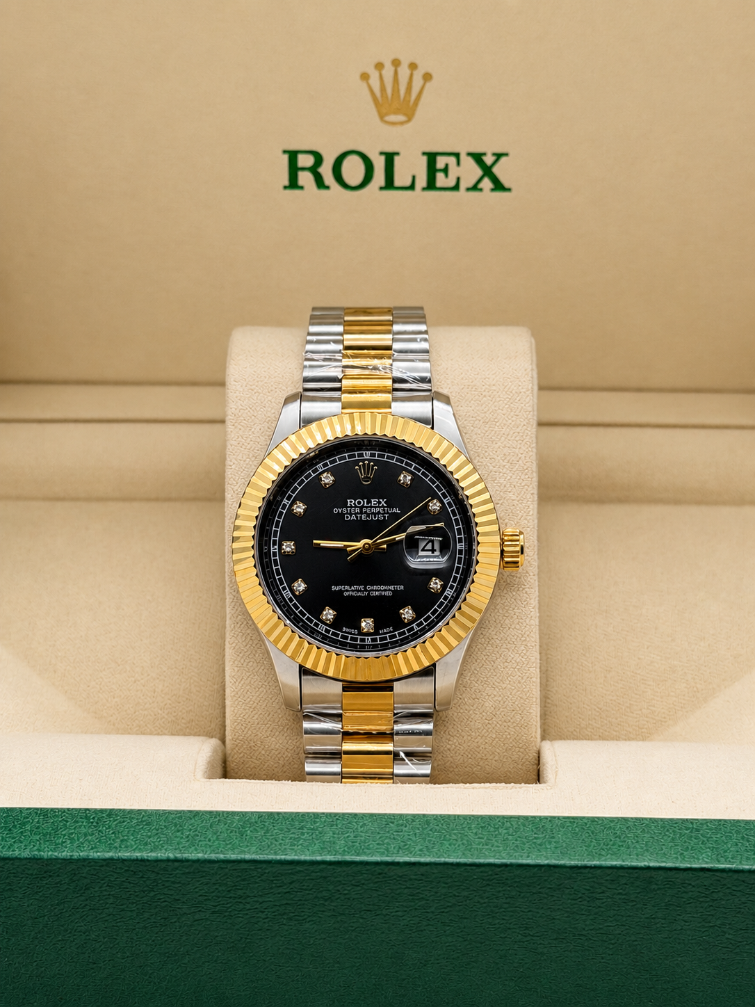 Rolex Osyter Perpetual Just Date - TrueTone With Black Dial