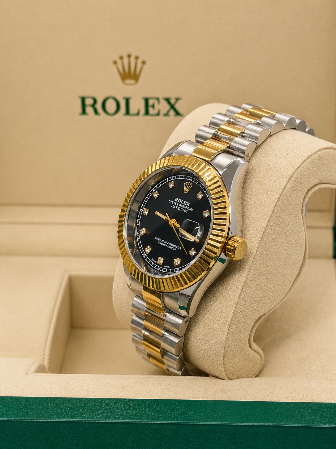 Rolex Osyter Perpetual Just Date - TrueTone With Black Dial