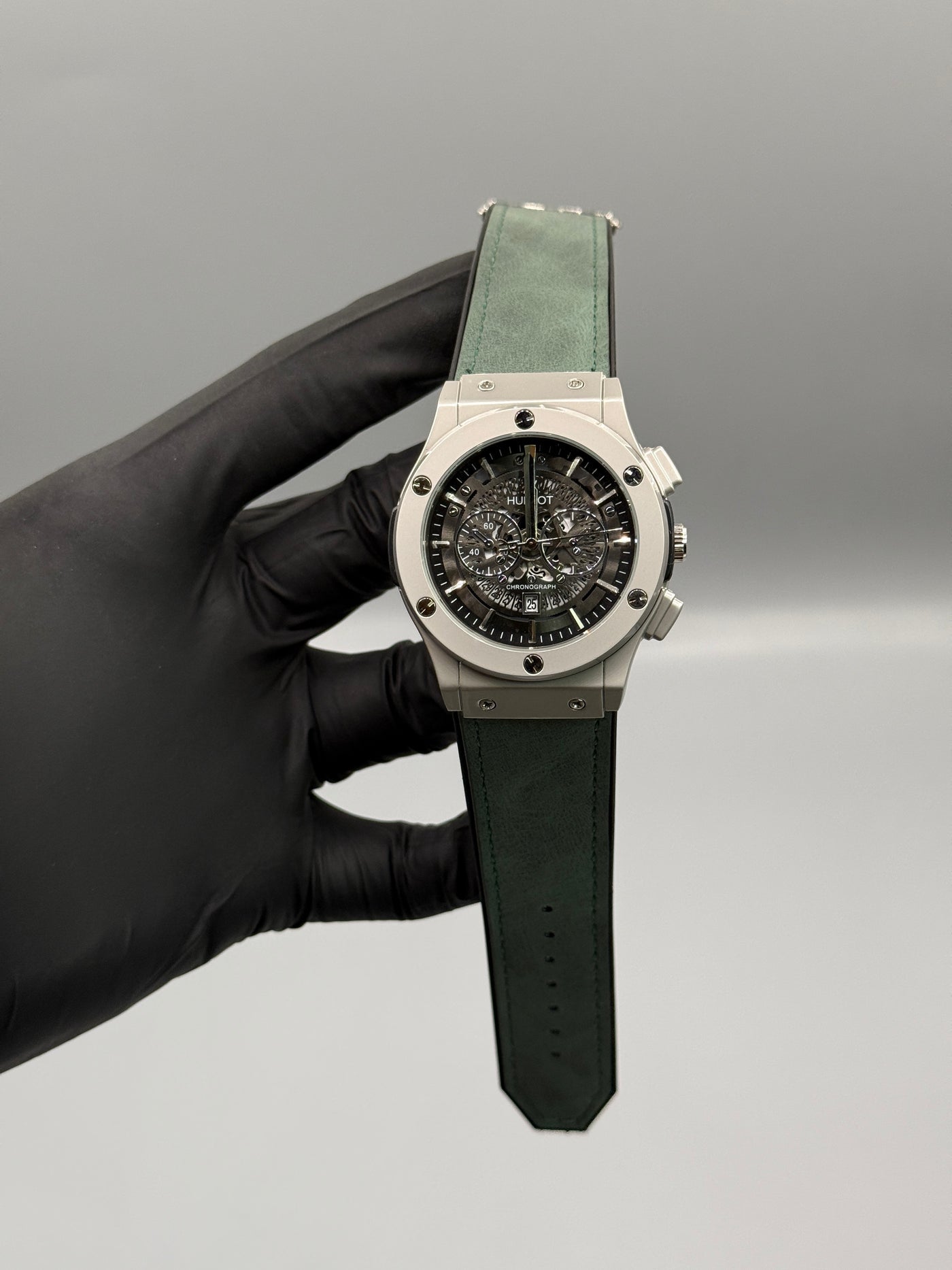 HB Chrono Style Leather Strap