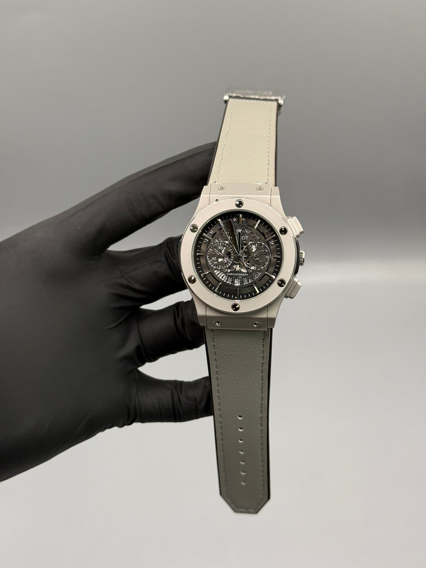HB Chrono Style Leather Strap