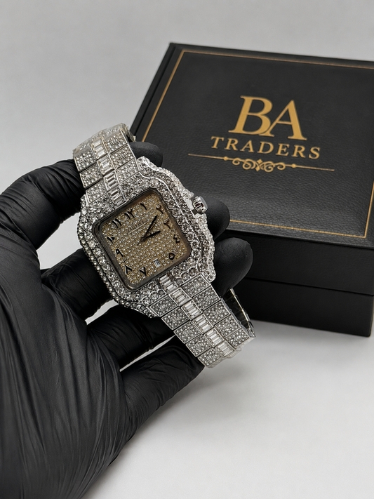 Iced Out Cartier Karan Aujla Watch